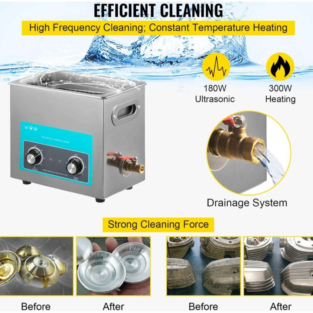 Hyra - Ultrasonic cleaner Ultraljudstvätt 6.5l 200/180w - Landgren Dynamics